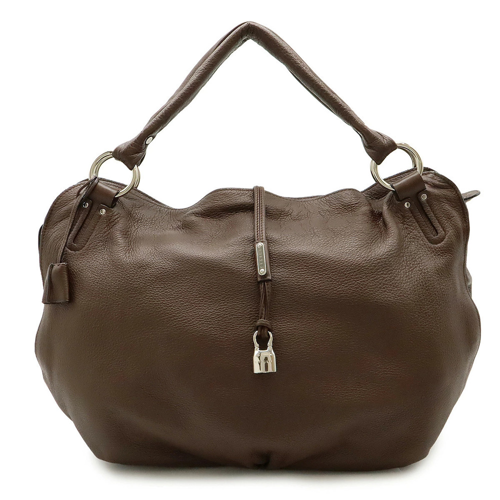 Celine Bittersweet Shoulder Bag Hobo Handbag Leather Dark Brown